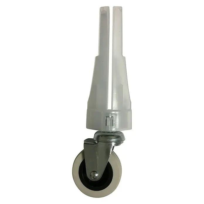 Surplus Systems Rollen-Set Profi - Passend für: Surplus Systems Aufbewahrungsboxen 120 x 80 cm - Rollbarer Möbel-Fuß: Ein praktisches Möbelteil mit einer robusten Rolle und einem transparenten Kunststoffaufsatz für einfache Montage und Mobilität.