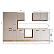 Respekta Merle Küchenleerblock (Breite: 310 cm, Kaschmir, Ohne Elektrogeräte) | BAUHAUS