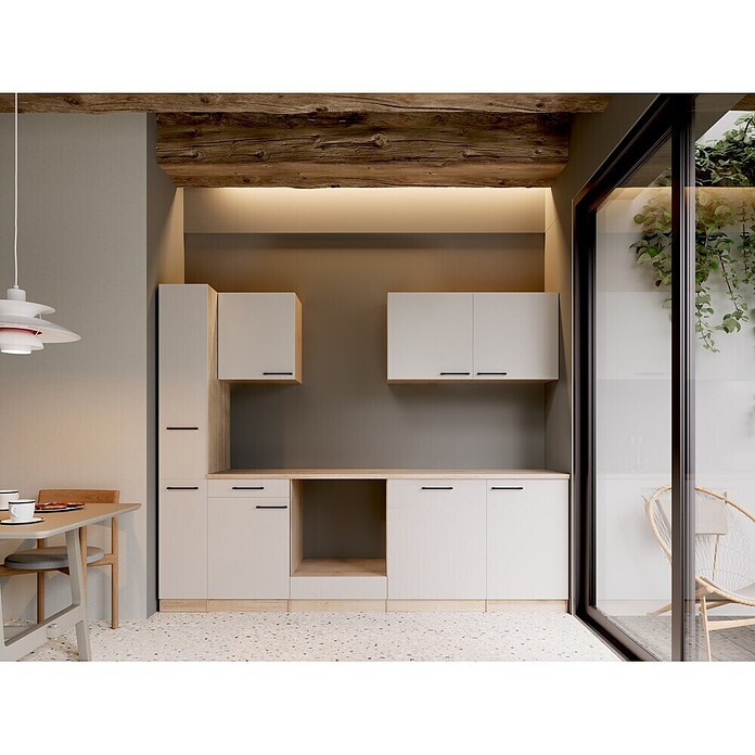 Respekta Merle Küchenleerblock (Breite: 250 cm, Kaschmir, Ohne Elektrogeräte) | BAUHAUS