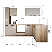 Respekta Merle Küchenleerblock (B x L: 250 x 172 cm, Kaschmir, Ohne Elektrogeräte) | BAUHAUS