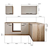 Respekta Merle Küchenleerblock (B x L: 220 x 172 cm, Kaschmir, Ohne Elektrogeräte) | BAUHAUS