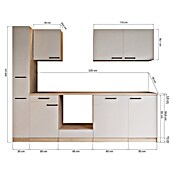 Respekta Merle Küchenleerblock (Breite: 250 cm, Kaschmir, Ohne Elektrogeräte) | BAUHAUS