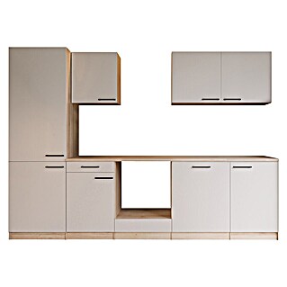 Respekta Merle Küchenleerblock (Breite: 280 cm, Kaschmir, Ohne Elektrogeräte)
