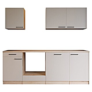 Respekta Merle Küchenleerblock (Breite: 220 cm, Kaschmir, Ohne Elektrogeräte)
