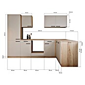 Respekta Merle Küchenleerblock (B x L: 280 x 172 cm, Kaschmir, Ohne Elektrogeräte) | BAUHAUS