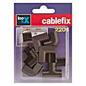 Inofix Cablefix Kit de accesorios para canaleta 2201 (Marrón, An x Al: 0,8 x 0,7 cm, 10 uds.)