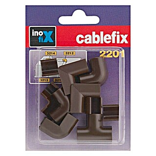 Inofix Cablefix Kit de accesorios para canaleta 2201 (Marrón, An x Al: 0,8 x 0,7 cm, 10 ud.)