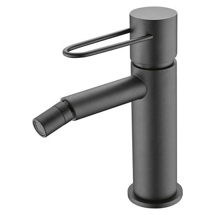 Imex Milos Grifo monomando de bidé (Negro, Mate)