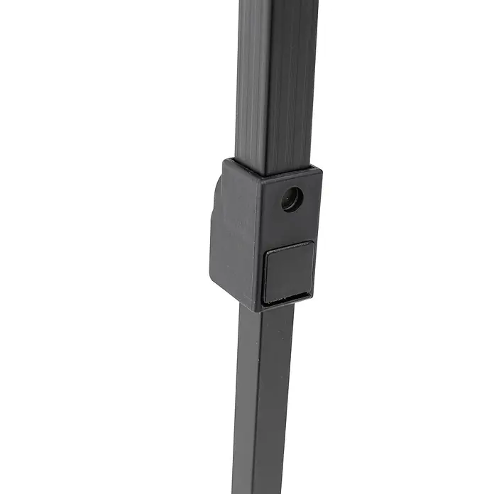 Boxio Campingtisch - L x B x H: 90 x 21 x 11,5 cm, Aluminium - Dunkelgraue Metallstange mit verstellbarem schwarzem Verbinder.