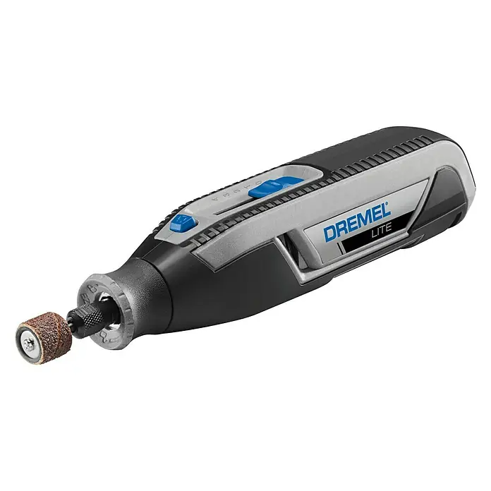 Dremel Akku-Multifunktionswerkzeug 7760-15 Lite - 3,6 V, 1 Akku, 2 Ah - Der Dremel Lite ist ein kabelloses Multifunktionswerkzeug für Heimwerkerprojekte. Er ist leicht, handlich und vielseitig einsetzbar.