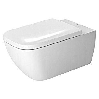 Duravit Happy D.2 Wand-WC Typ 3 (Spülrandlos, Mit antibakterieller Glasur, Spülform: Tief, WC Abgang: Waagerecht, Weiß)
