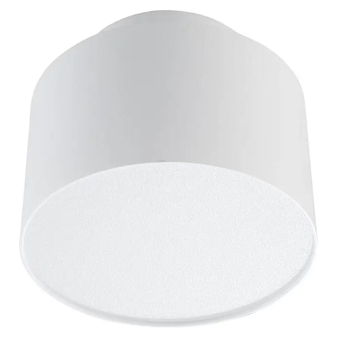 Lindby Deckenstrahler Nivoria - weiß / opal - Weißes zylindrisches Aufbauleuchte mit diffuser Abdeckung.
