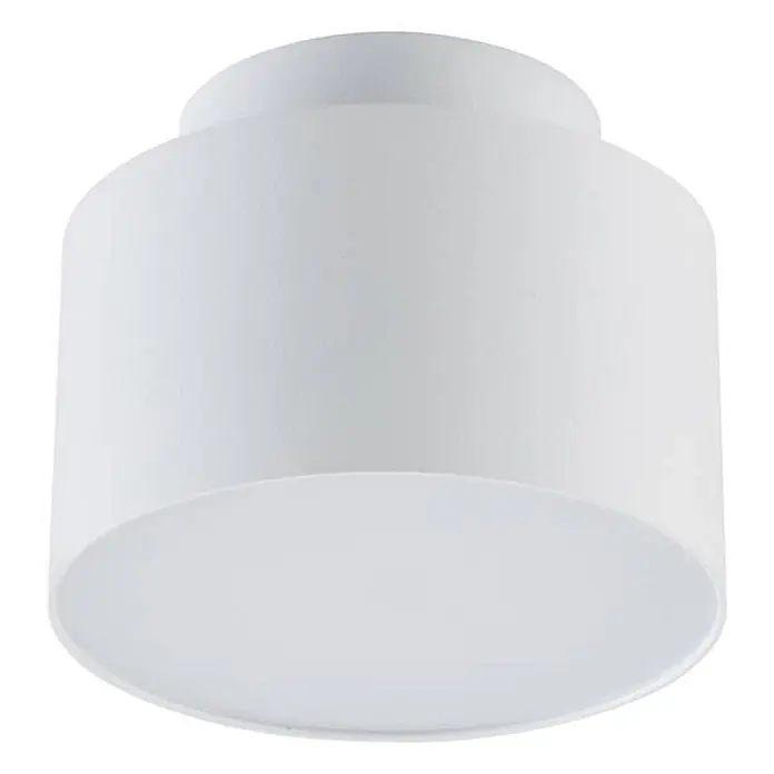 Lindby Deckenstrahler Nivoria - weiß / opal - Weiße zylindrische Deckenleuchte zur Aufputzmontage mit mattiertem Diffusor.