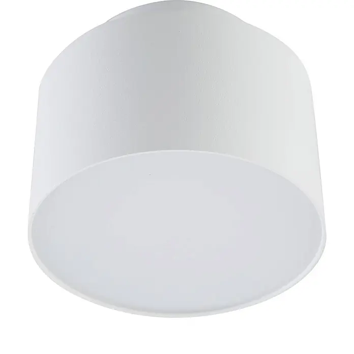 Lindby Deckenstrahler Nivoria - weiß / opal - Weiße zylindrische Deckenleuchte zur Aufputzmontage mit mattem Diffusor.