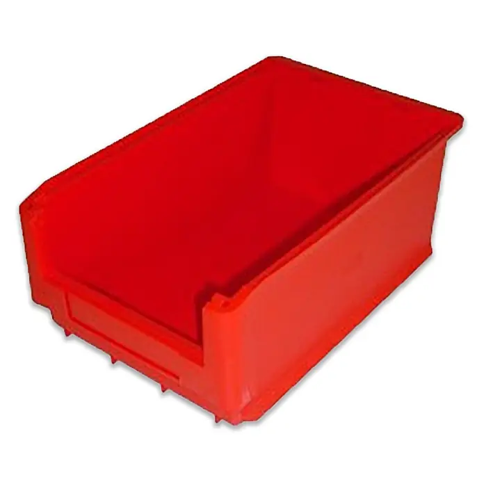 Rollcart Aufbewahrungskiste Sichtlagerkasten in rot mit 23l Inhalt 500x320x200mm -  - Rote Kunststoff-Stapelbox mit offener Front.