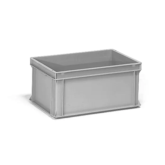 Fetra Eurobox Eurokasten grau 1339 -  - Graue, stapelbare Kunststoff-Lagerbox mit offener Oberseite.