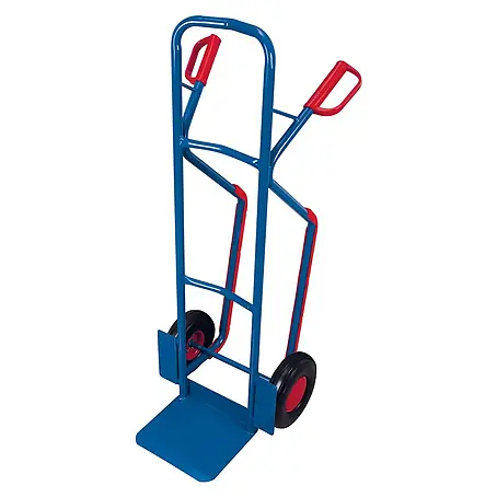 Variofit  Sackkarre Stahlrohrkarren 250kg Traglast mit Kunststoffgleitkufen pannensicheres Rad