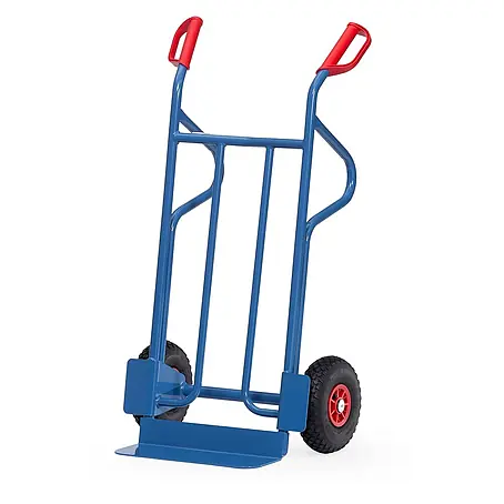 Fetra  Sackkarre Stahlrohrkarre mit Luftbereifung Höhe 1200mm, Schaufel 150x450mm