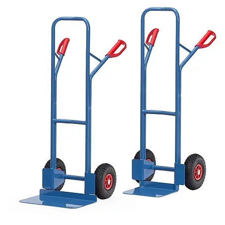 Fetra  Sackkarre Stahlrohrkarre Höhe 1300 mm, Schaufel 250x320mm Polyurethanbereifung