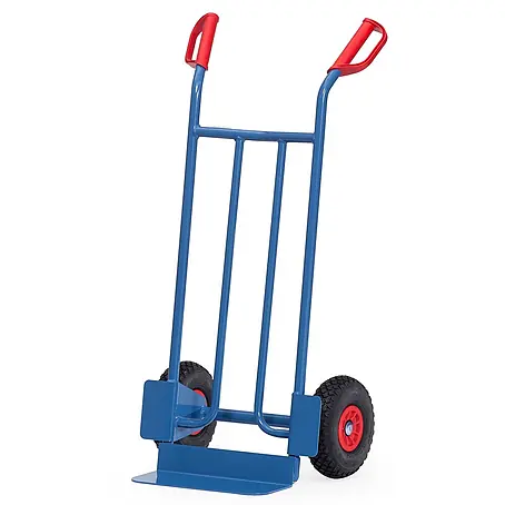Fetra  Sackkarre Stahlrohrkarre mit Polyurethanbereifung Höhe 1150 mm, Schaufel 150x400mm