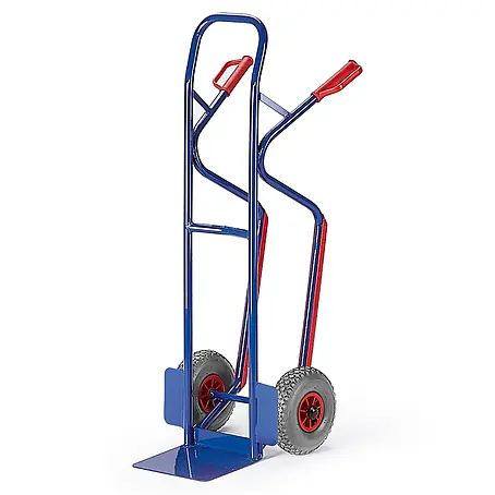 Rollcart  Sackkarre Stapelkarre mit Treppenrutschkufen aus Stahlrohr250x60mm Vollgummi GS
