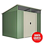 Hoggar Caseta para jardín Gansen II (Medidas ext. (An x Pr): 238 x 193 cm, Área: 4,6 m², Verde/Beige, Acero) | BAUHAUS