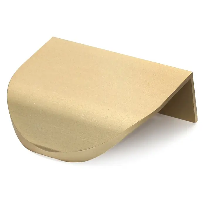 Cordia Möbelgriff 5 cm - Lochabstand: 24 mm, Aluminium, Gold - Matt gebürsteter Messing-Griffleiste mit gebogener Form.