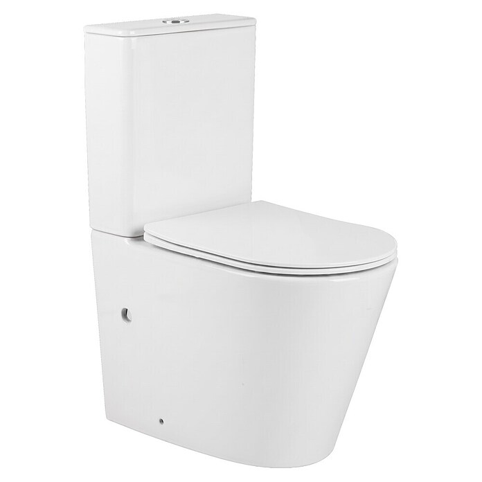 Pack de WC Lisa (Sin borde de descarga, Salida WC: Horizontal, Blanco) | BAUHAUS
