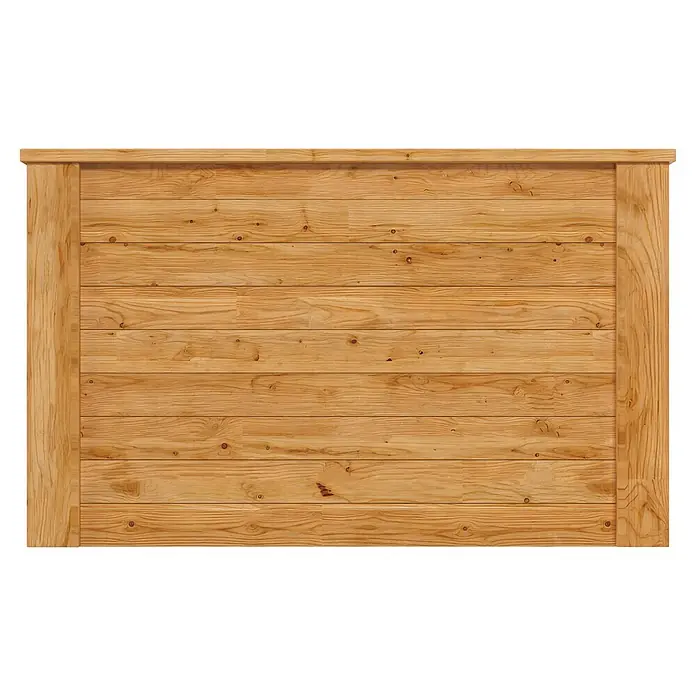 Westmann Hochbeet Lärche 130 - 130 x 65 x 84 cm, Holz, Natur - Hellbraune Holzplatte mit horizontalen Brettern und vertikaler sowie horizontaler Umrandung.