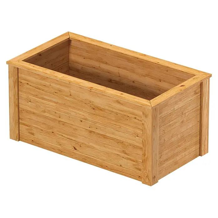 Westmann Hochbeet Lärche 170 - 170 x 90 x 84 cm, Holz, Natur - Rechteckiger Pflanzkübel aus hellem Holz mit sichtbarer Maserung.