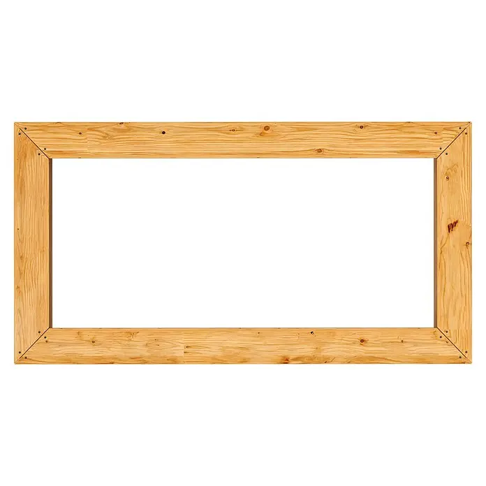 Westmann Hochbeet Lärche 130 - 130 x 65 x 84 cm, Holz, Natur - Heller Holzbilderrahmen mit sichtbarer Maserung und Schraubakzenten.