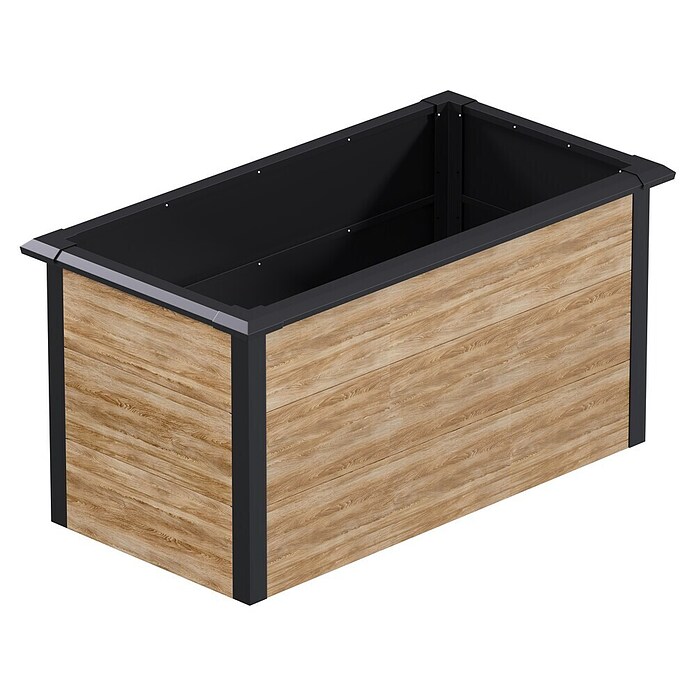Westmann Hochbeet Primus L (75 x 150 x 77 cm, Metall, Anthrazit/Braun) | BAUHAUS