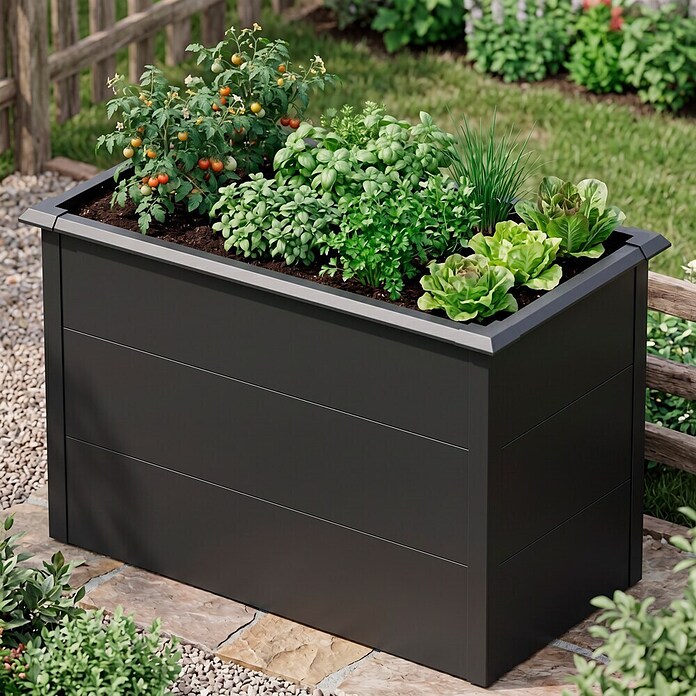 Westmann Hochbeet Primus M (50 x 100 x 77 cm, Metall, Anthrazit) | BAUHAUS