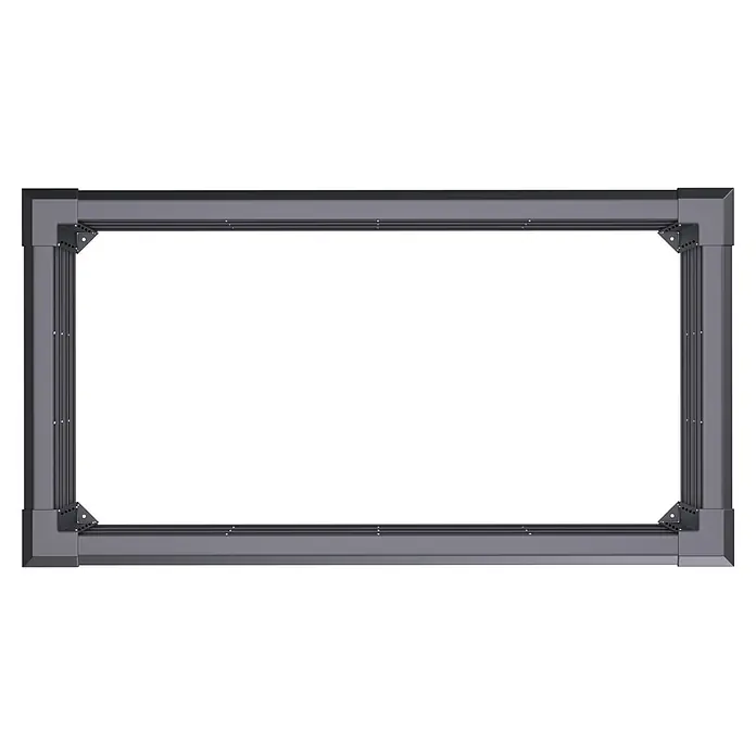 Westmann Hochbeet Primus L - 75 x 150 x 77 cm, Stahl, Anthrazit - Dunkelgrauer rechteckiger Metallrahmen mit sichtbaren Eckhalterungen und innenliegenden Nuten.