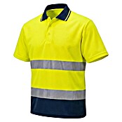 Industrial Starter Polo Hi Vis Issaline (M, Amarillo flúor/Azul, Manga corta) | BAUHAUS