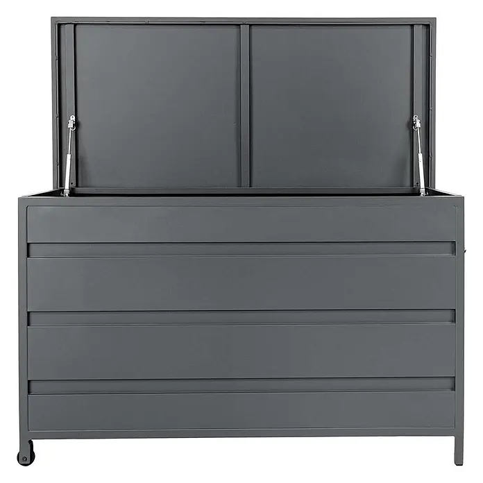 Ebuy24 Garten-Aufbewahrungsbox Cassis - Grau, Aluminium