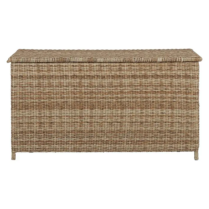 Ebuy24 Garten-Aufbewahrungsbox Gram - L x B x H: 75 x 150 x 80 cm, Natur, Kunststoff