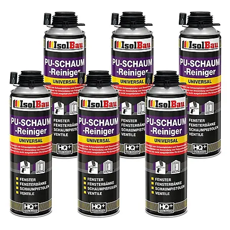 IsolBau  Bauschaum PU-Schaum-Reiniger 6 x 500 ml