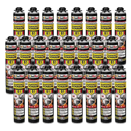 IsolBau  Brandschutzschaum Brandschutzschaum B1 - 24 x 750 ml