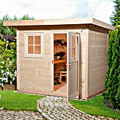 Weka Blockbohlenhaus Milano (28 mm, 4,94 m², Flachdach)