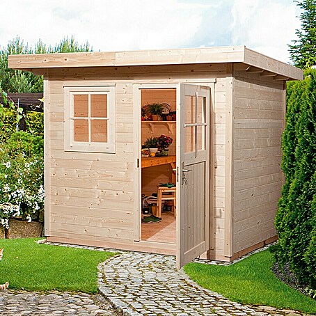 Weka Gartenhaus Milano (28 mm, 4,94 m², Flachdach)