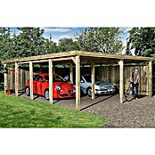 Weka Carport Optima Duo (8,02 x 6,03 m, Einfahrtshöhe: 2,15 m, Schneelast: 125 kg/m²)