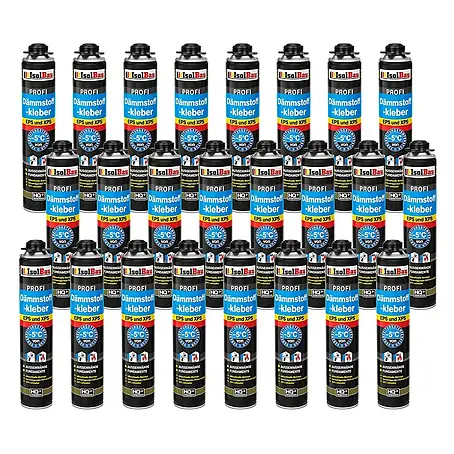 IsolBau  Klebeschaum Profi Dämmstoffkleber 24 x 750 ml