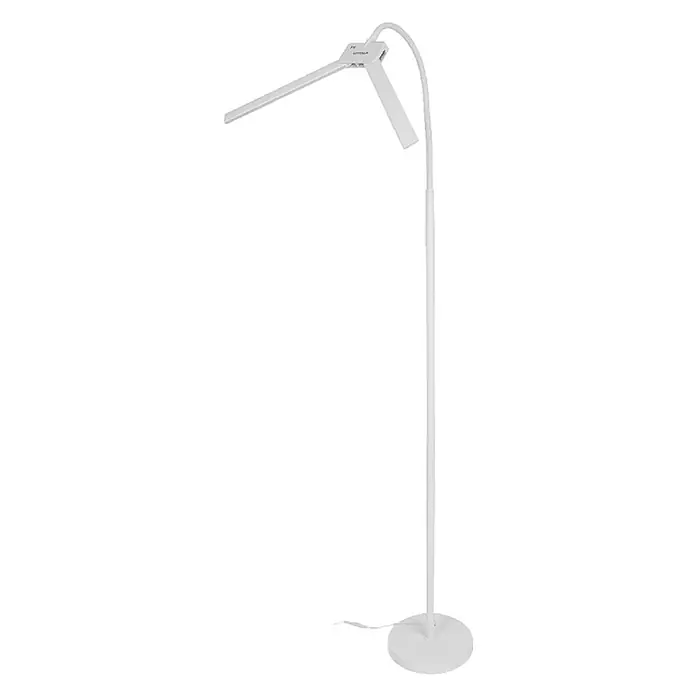 Luxula LED-Stehleuchte - 24 W, Höhe: 163 cm, Weiß - Weiße LED-Stehlampe mit flexiblem Hals und zwei verstellbaren Leuchtköpfen.