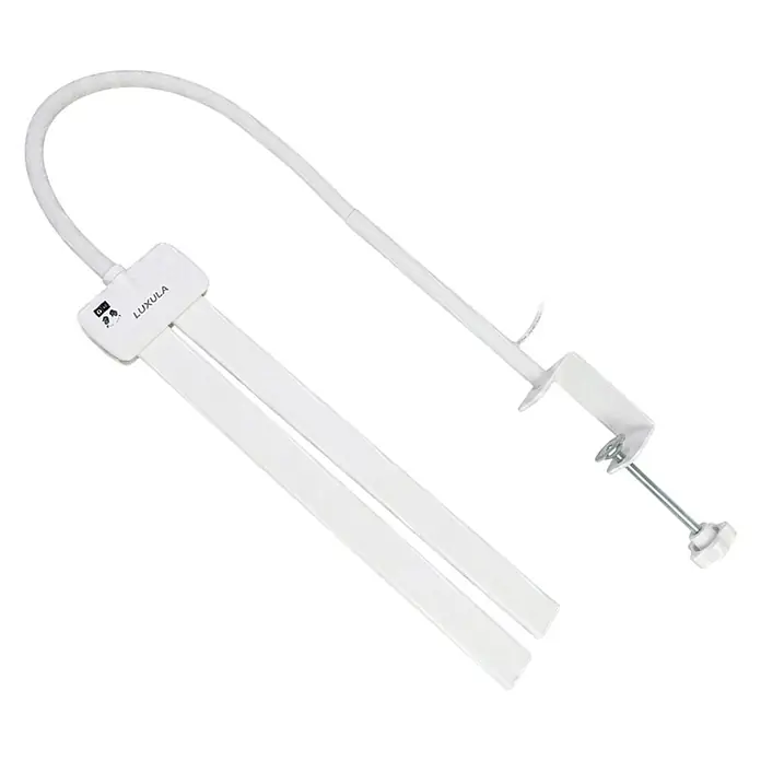 Luxula LED-Klemmleuchte - L x B x H: 80 x 6 x 83 cm, 18 W, Weiß - Weiße Klemmleuchte mit flexiblem Arm und Doppel-Panel-LED-Kopf.
