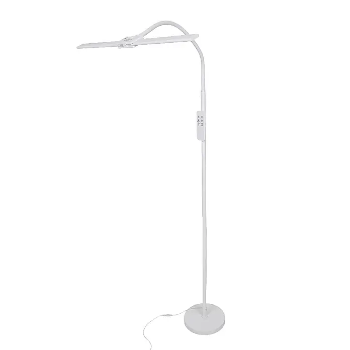 Luxula LED-Stehleuchte - 24 W, Höhe: 163 cm, Weiß - Weiße LED-Stehlampe mit verstellbarem Arm und integrierter Steuerung.