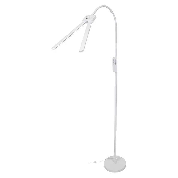 Luxula LED-Stehleuchte - 24 W, Höhe: 163 cm, Weiß - Weiße Stehleuchte mit zwei verstellbaren LED-Balken und Bedienfeld am Ständer.