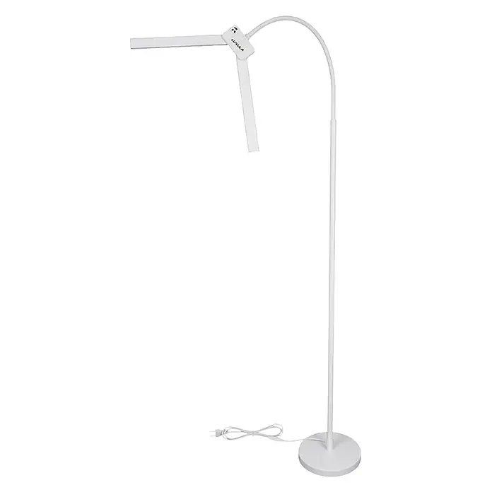 Luxula LED-Stehleuchte - 24 W, Höhe: 163 cm, Weiß - Weiße LUXULA LED-Stehleuchte mit flexiblem Hals und zwei verstellbaren Lichtleisten, runder Basis und Netzkabel.