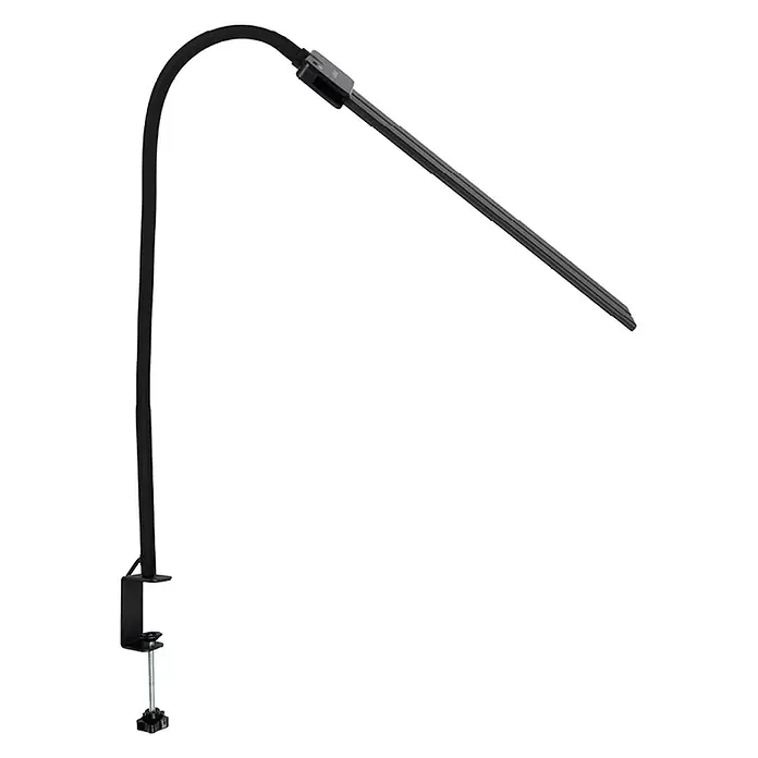 Luxula LED-Klemmleuchte - L x B x H: 80 x 6 x 83 cm, 18 W, Schwarz - Schwarze LED-Klemmleuchte mit verstellbarem Schwanenhals.