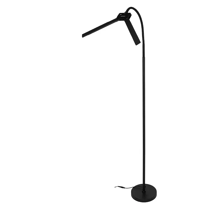 Luxula LED-Stehleuchte - 24 W, Höhe: 163 cm, Schwarz - Moderne schwarze Stehleuchte mit schlankem Ständer und schwenkbarem Kopf mit zwei rechteckigen Lichtpaneelen.